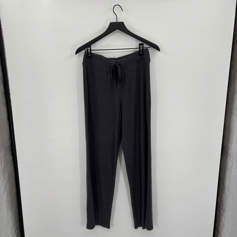 Honeydew Wide Leg Lounge Pants Womens Medium Gray Ribbed Comfortcore Cozy Yoga